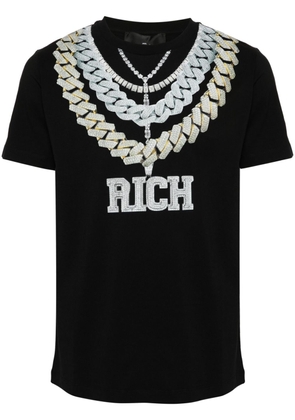 John Richmond chain-print cotton T-shirt - Black