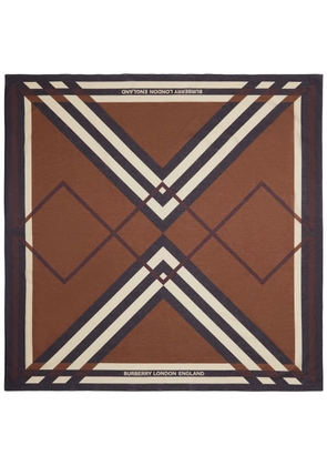 Burberry Check-print cotton scarf - Brown