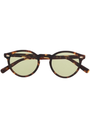 Eyevan7285 tortoiseshell-effect round-frame sunglasses - Brown