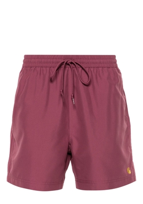 Carhartt WIP Chase logo-embroidered swim shorts - Pink
