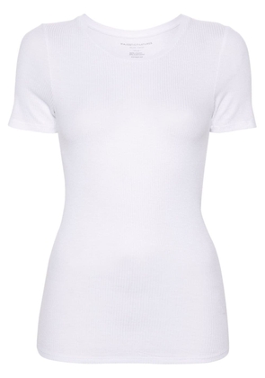Majestic Filatures short-sleeves fine-ribbed top - White