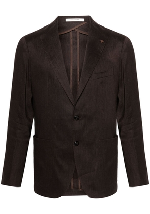 Tagliatore notched-lapels single-breasted blazer - Brown