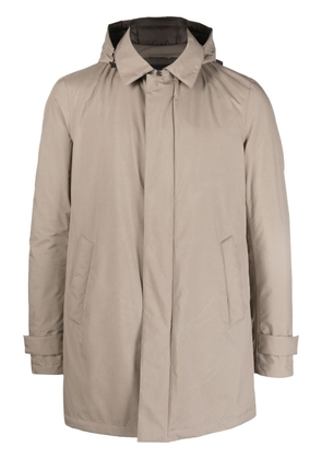 Herno detachable-hood padded jacket - Neutrals