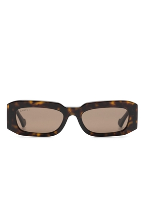Gucci Eyewear rectangle-frame sunglasses - Brown