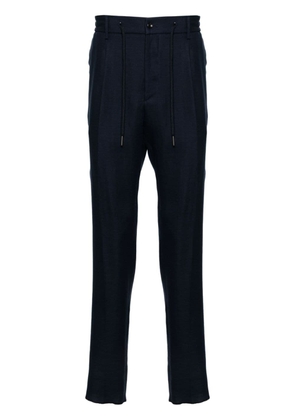Tagliatore Newman mid-rise tapered trousers - Blue