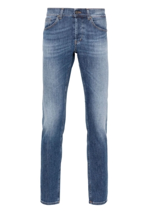 DONDUP logo-print tapered jeans - Blue