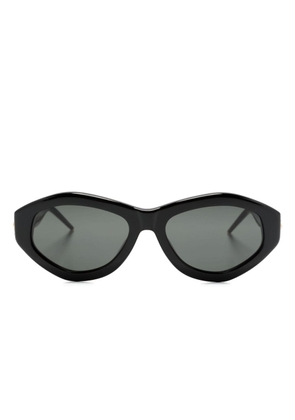 Casablanca logo-plaque geometric-frame sunglasses - Black