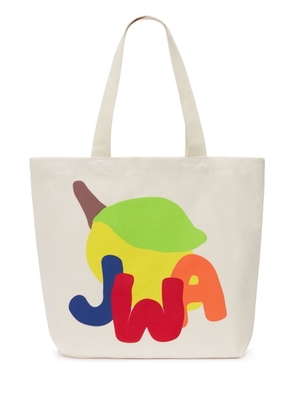 JW Anderson logo-print tote bag - Neutrals