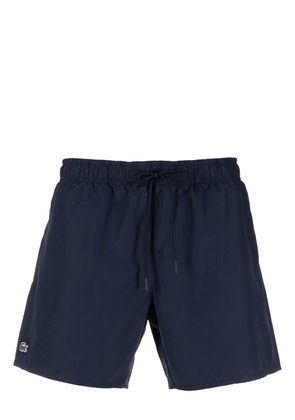 Lacoste embroidered-logo swim shorts - Blue