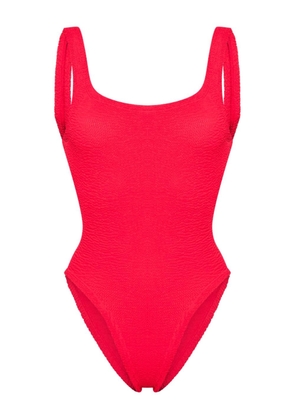 Hunza G low-back textured swimsuit
