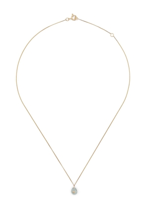 Pascale Monvoisin 9kt yellow gold Orso diamond and aquamarine necklace