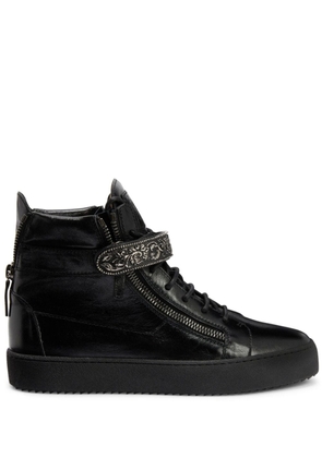 Giuseppe Zanotti Coby leather sneakers - Black