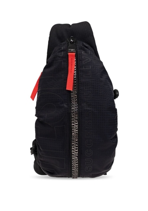 Diesel Zip-D ripstop shoulder bag - Black