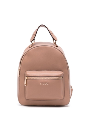 LIU JO zipped faux-leather backpack - Brown
