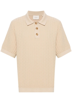 Foret Lock waffle-knit polo shirt - Neutrals