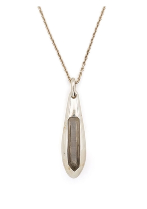Parts of Four Chrysalis quartz pendant necklace - Silver