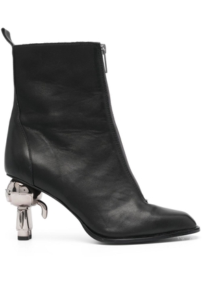 Karl Lagerfeld Ikonik-heel leather ankle boots - Black