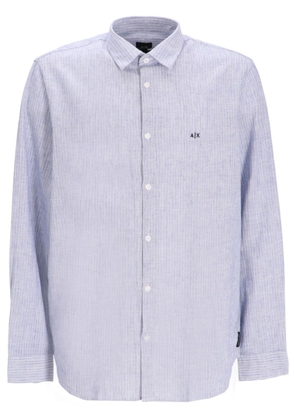 Armani Exchange logo-embroidered shirt - Blue