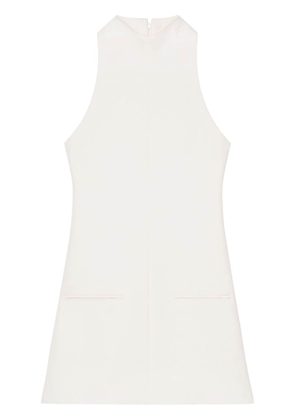 Courrèges sleeveless twill A-line dress - White