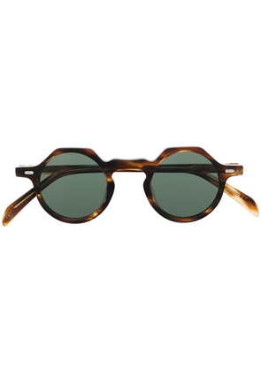 Lesca Yoga round frame sunglasses - Brown