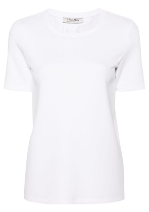 'S Max Mara logo-embroidered jersey T-shirt - White