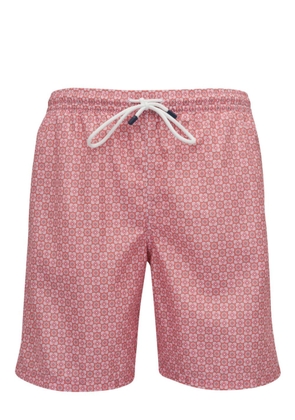 Fedeli floral-print drawstring swim shorts - Pink