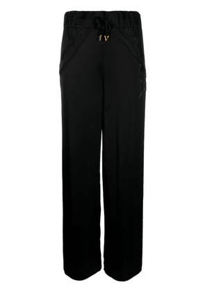 AERON drawstring-waist satin-finish trousers - Black