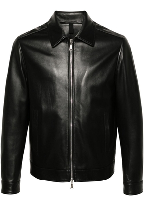 Tagliatore zip-up leather jacket - Black