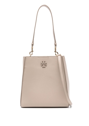 Tory Burch McGraw logo-embossed leather tote bag - Neutrals