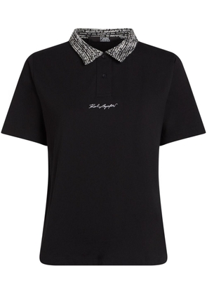 Karl Lagerfeld logo-print organic cotton T-shirt - Black