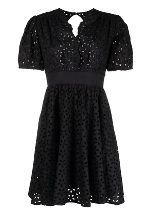 PINKO broderie-anglaise cotton short dress - Black