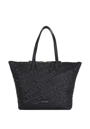 Karl Lagerfeld large Essential Kuilt tote bag - Black