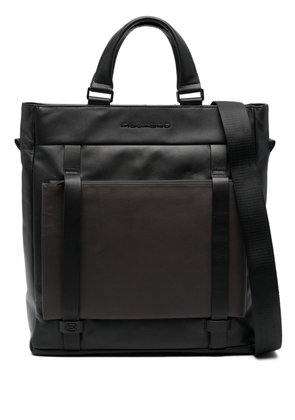 PIQUADRO leather laptop bag - Black
