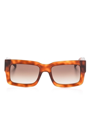 BOSS tortoiseshell rectangle-frame sunglasses - Brown