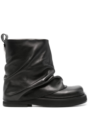 The Attico Robin leather ankle boots - Black