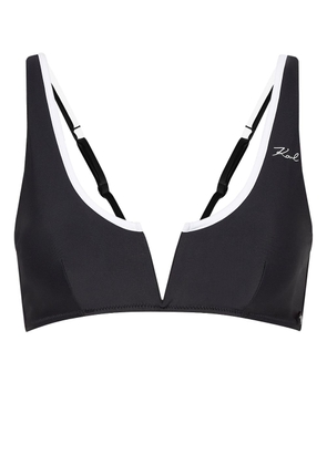 Karl Lagerfeld Karl Dna Binding Bandeau bikini top - Black