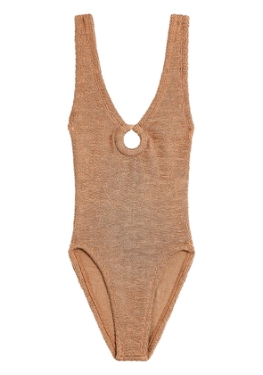 Hunza G Celine cut-out swimsuit - Brown