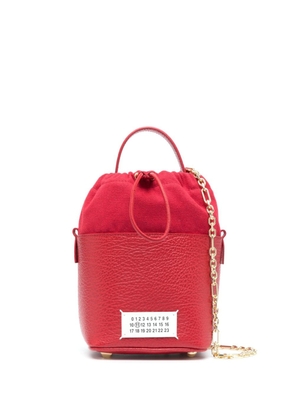 Maison Margiela small 5AC leather bucket bag - Red