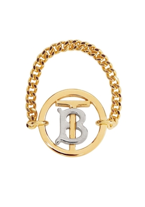 Burberry logo-plaque chain-link ring - Gold