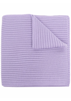 Givenchy ribbed-knit wool scarf - Purple