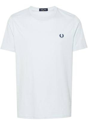 Fred Perry logo-embroidered cotton T-shirt - Blue