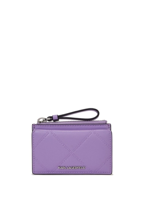 Karl Lagerfeld K/Skuare zipped card holder - Purple