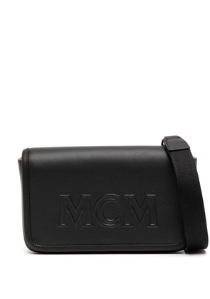 MCM mini Aren leather messenger bag - Black