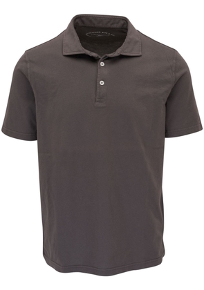 Fedeli short-sleeved cotton polo shirt - Grey