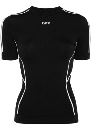 Off-White logo-print performance T-shirt - Black