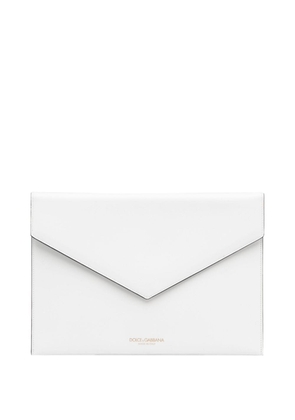 Dolce & Gabbana Pre-Owned 2010-2023 Envelope Leather clutch bag - White