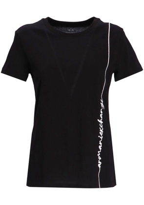 Armani Exchange logo-print short-sleeve T-shirt - Black