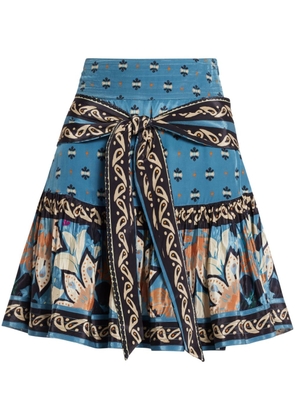 FARM Rio Tied-waist short skirt - Blue