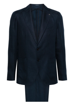Tagliatore linen single-breasted suit - Blue