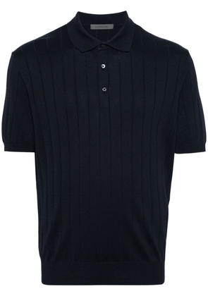 Corneliani wide-ribbed polo shirt - Blue